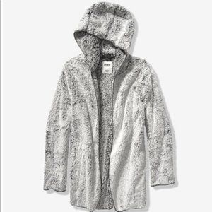 XS/S  Pink Sherpa Cardigan Brand New GRAY